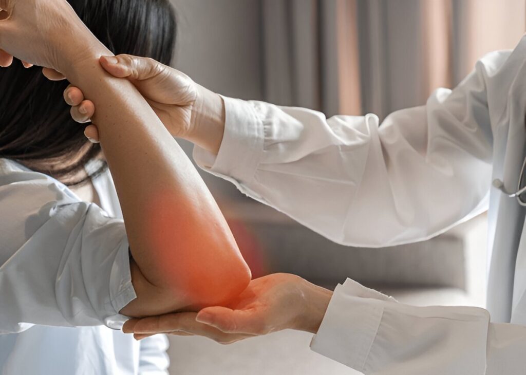 Physiotherapist help with elbow pain
