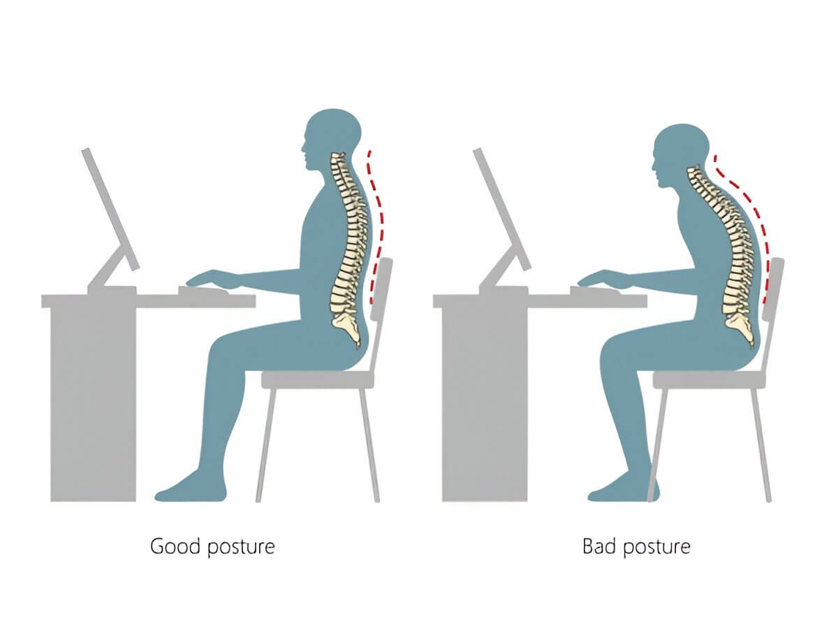 400563 Good posture vs Bad posture