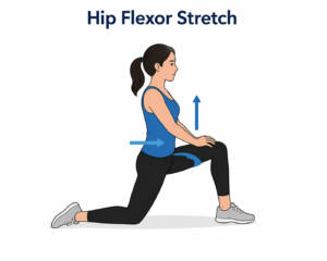 Hip flexor stretch for hip pain