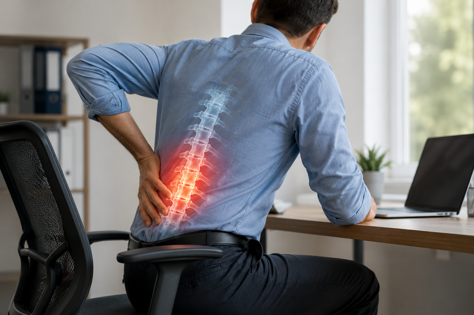 Lower back pain after sitting