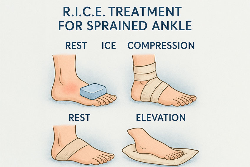 R.I.C.E Treatment for Sprained Ankle