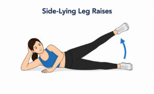Side lying leg raises for hip pain