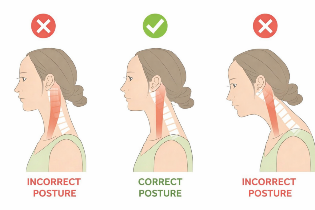 Poor posture cause of neck pain